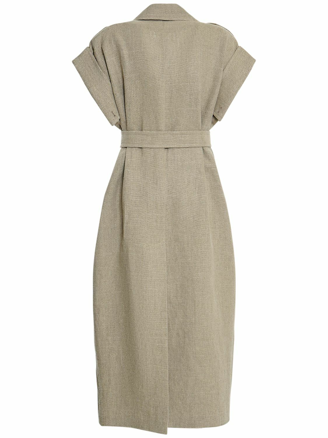 MAX MARA - Girello Li Woven S/less Trench Coat Max Mara