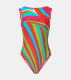 Pucci Iride open-back swimsuit