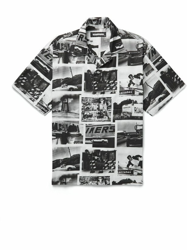 Photo: Neighborhood - Camp-Collar Printed Cotton-Poplin Shirt - Black