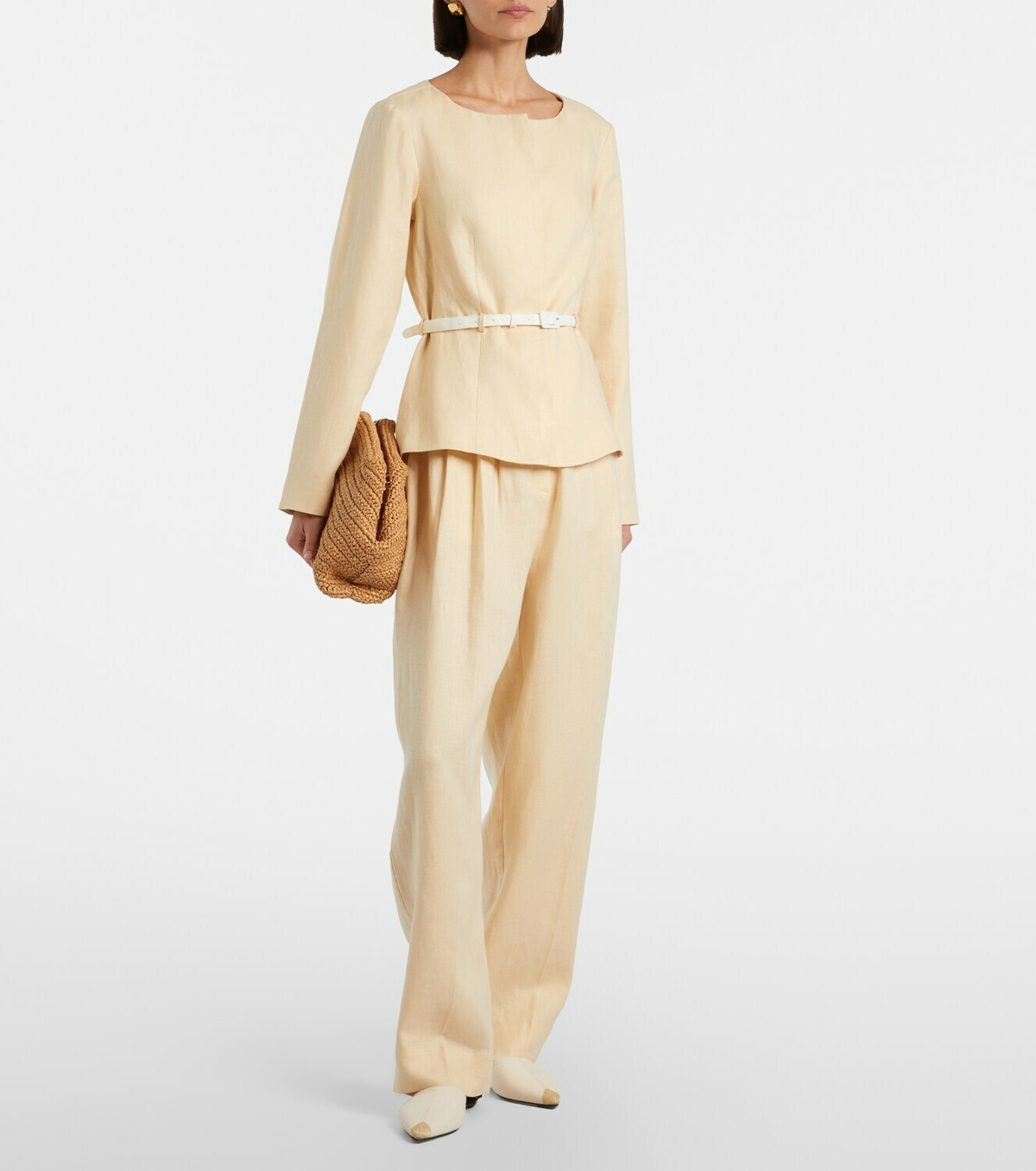 Posse Pamela belted linen jacket
