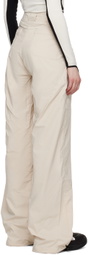 Templa Beige Bungee-Style Drawstring pants