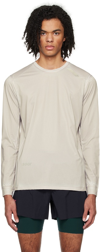 Photo: Soar Running Gray Printed Long Sleeve T-Shirt