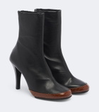 JUDE Luna croc-effect leather ankle boots