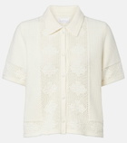 Velvet Rosemond open-knit cotton and cashmere top