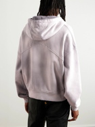 Rhude - Lamborghini Logo-Embroidered Distressed Cotton and Lyocell-Blend Jersey Hoodie - Gray