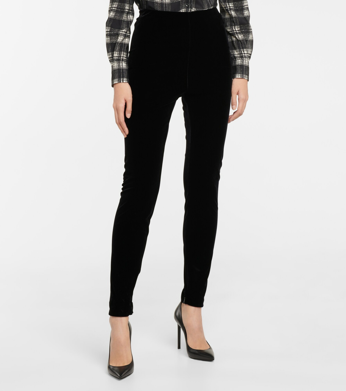 Saint Laurent - Velvet leggings Saint Laurent