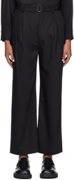 rito structure Black Inverted Pleats Trousers