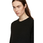 3.1 Phillip Lim Black Faux Plait Silk Cocoon Sweater