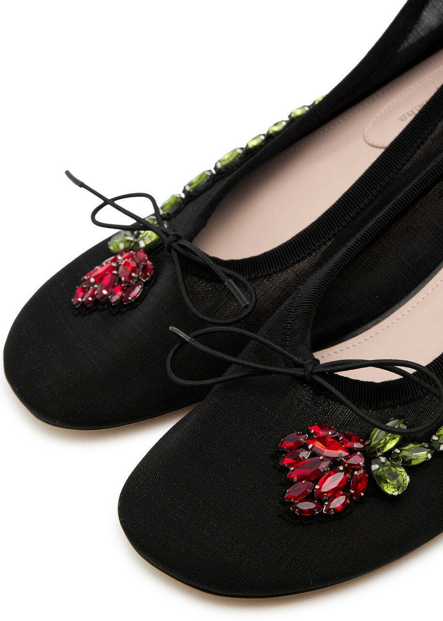 Simone Rocha 40 Crystal-embellished Mesh Pumps Black Simone Rocha