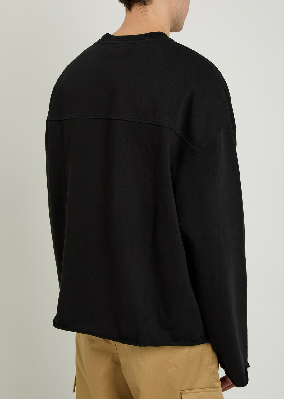 Nahmias Varsity Logo-appliquéd Cotton T-shirt Black