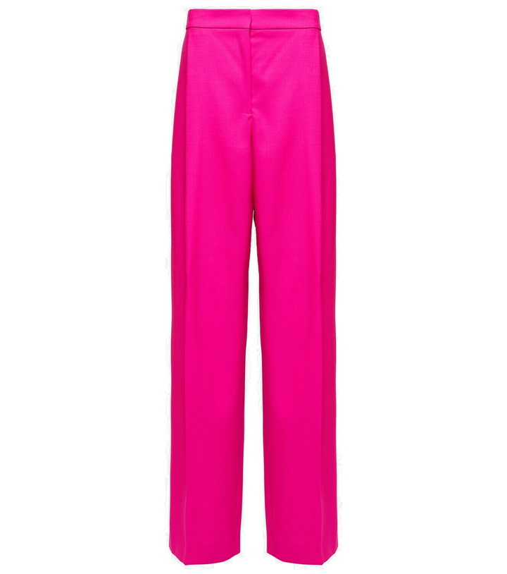 Photo: Oscar de la Renta Pleated high-rise wool and mohair pants