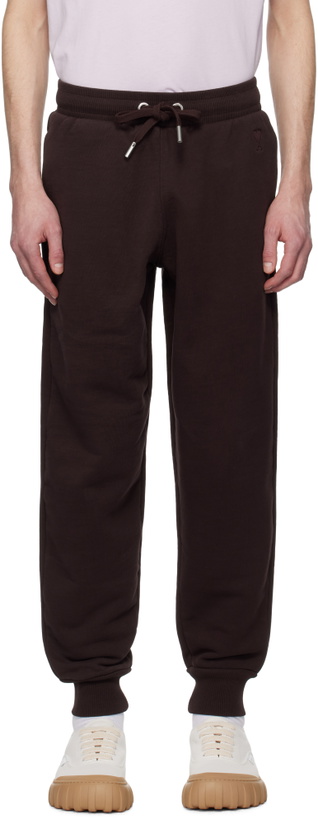 Photo: AMI Paris Burgundy Jogging Ami de Coeur Sweatpants