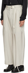 sacai Off-White Cotton Typewriter Trousers