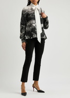 High Wayward Studded Jersey-twill Trousers Black