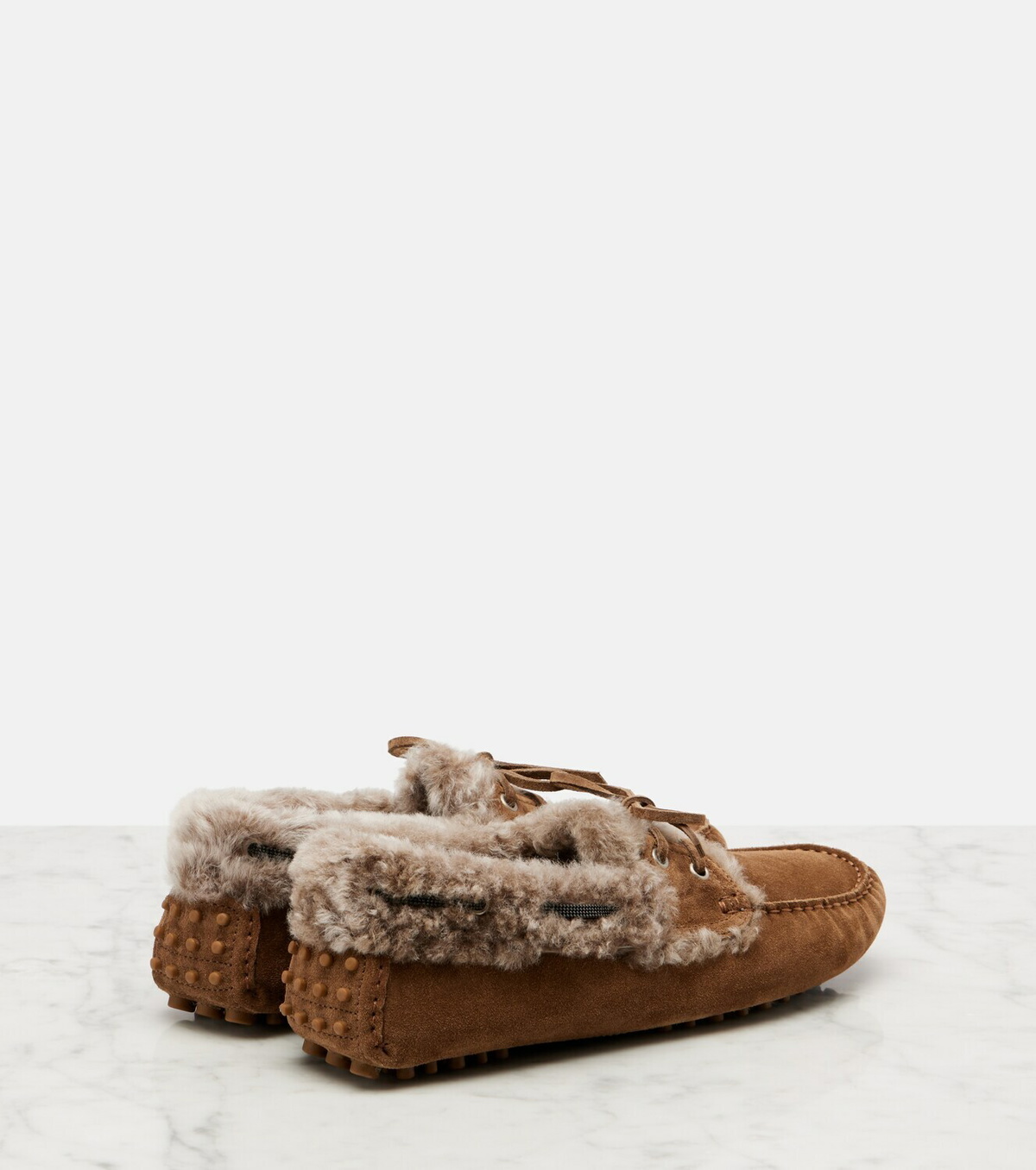 Brunello Cucinelli Monili suede driving shoes