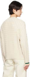 Maison Kitsuné Beige Crest Sweater