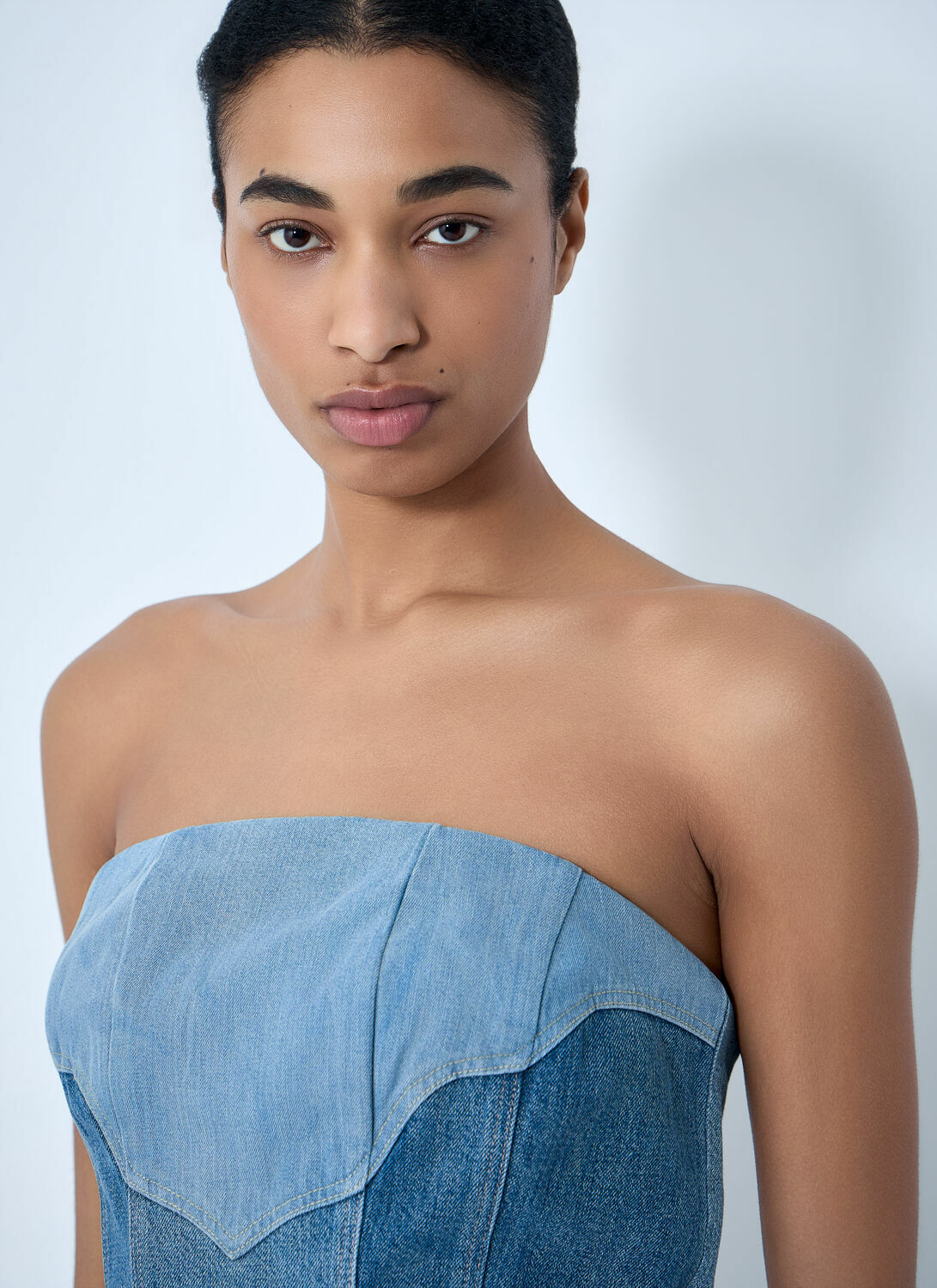 Levi's Structured Denim Bustier Top