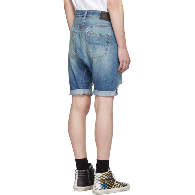 R13 Blue Denim Ian Shorts R13