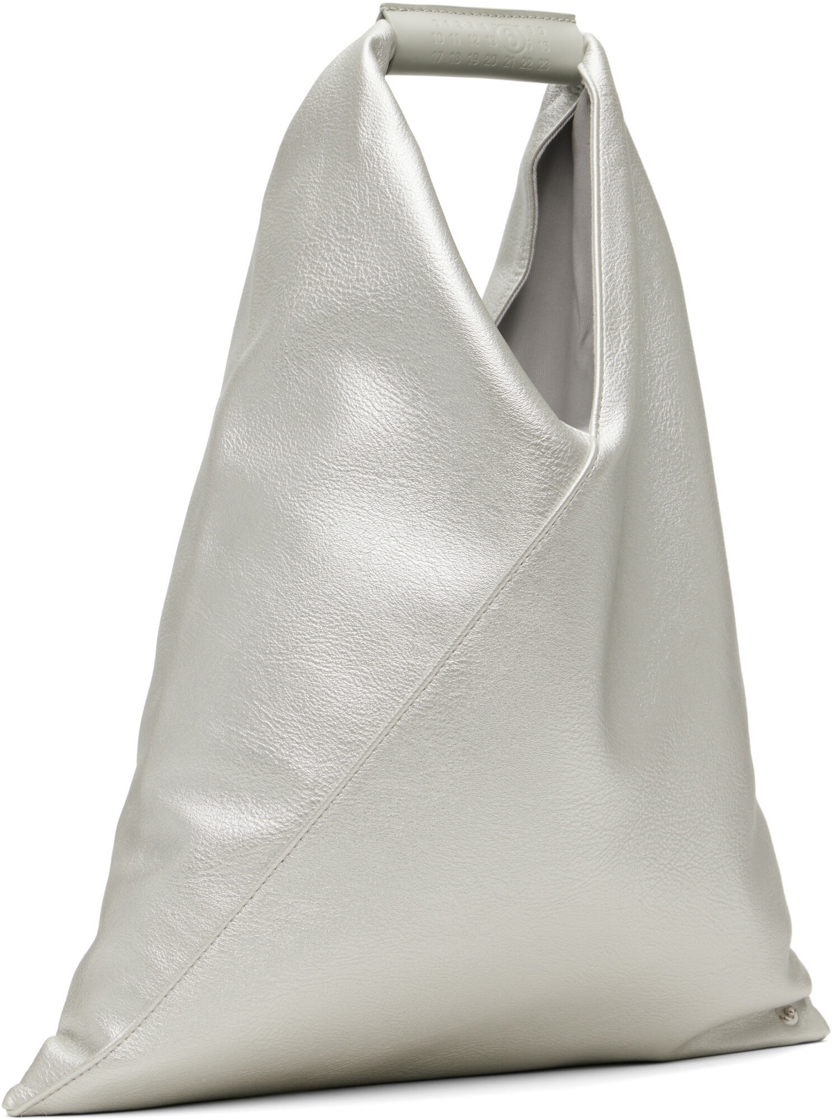 MM6 Maison Margiela Silver Small Triangle Tote