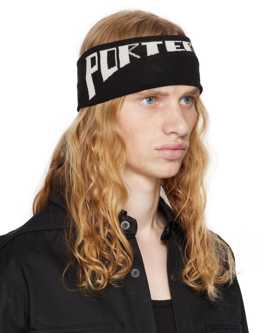 新品未使用 RICK OWENS DRKSHDW DRKR HEADBAND DRKSHDW by Rick Owens Headband in Black & Pearl | FWRD