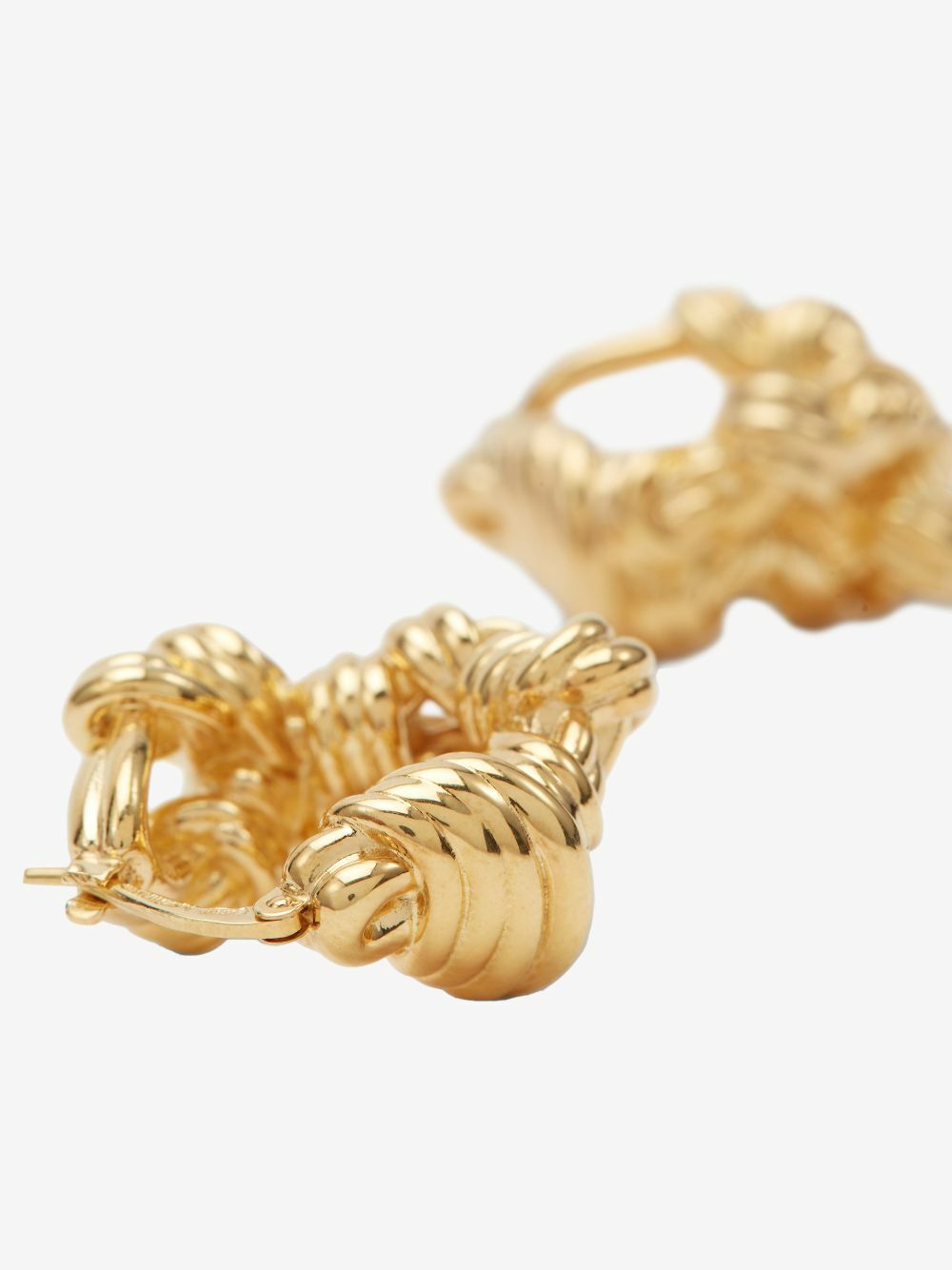 Bottega Veneta Gold-Plated Knot Hoop Earrings
