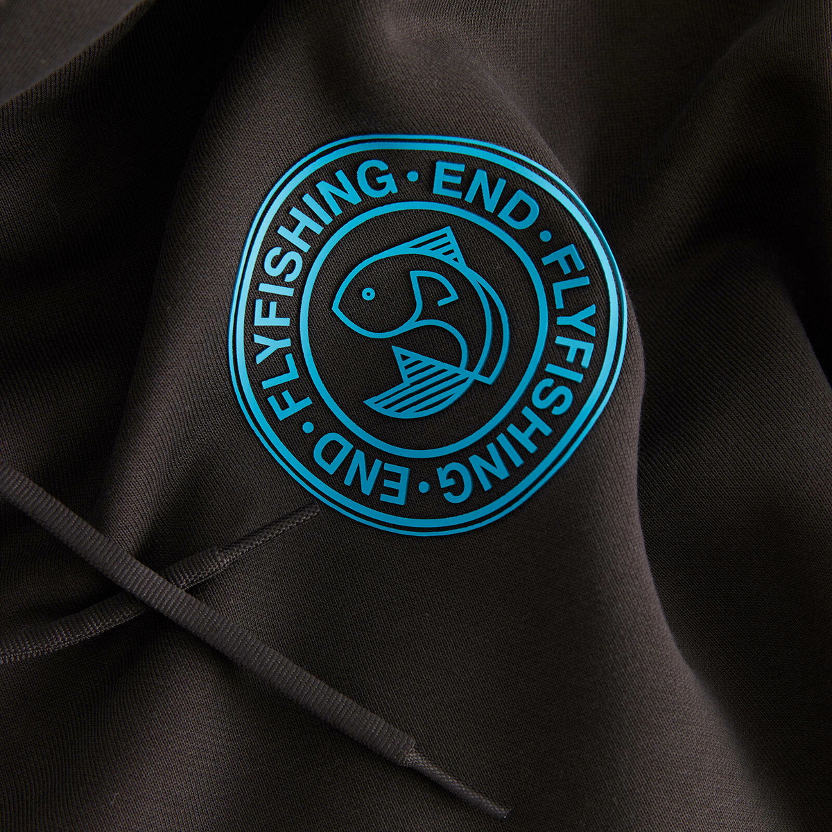 END. X Adidas Flyfishing Hoodie in Night Brown