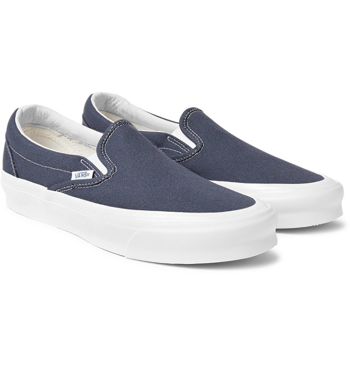 Photo: Vans - UA OG Classic LX Canvas Slip-On Sneakers - Blue
