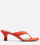 Paris Texas Portofino 55 suede thong sandals