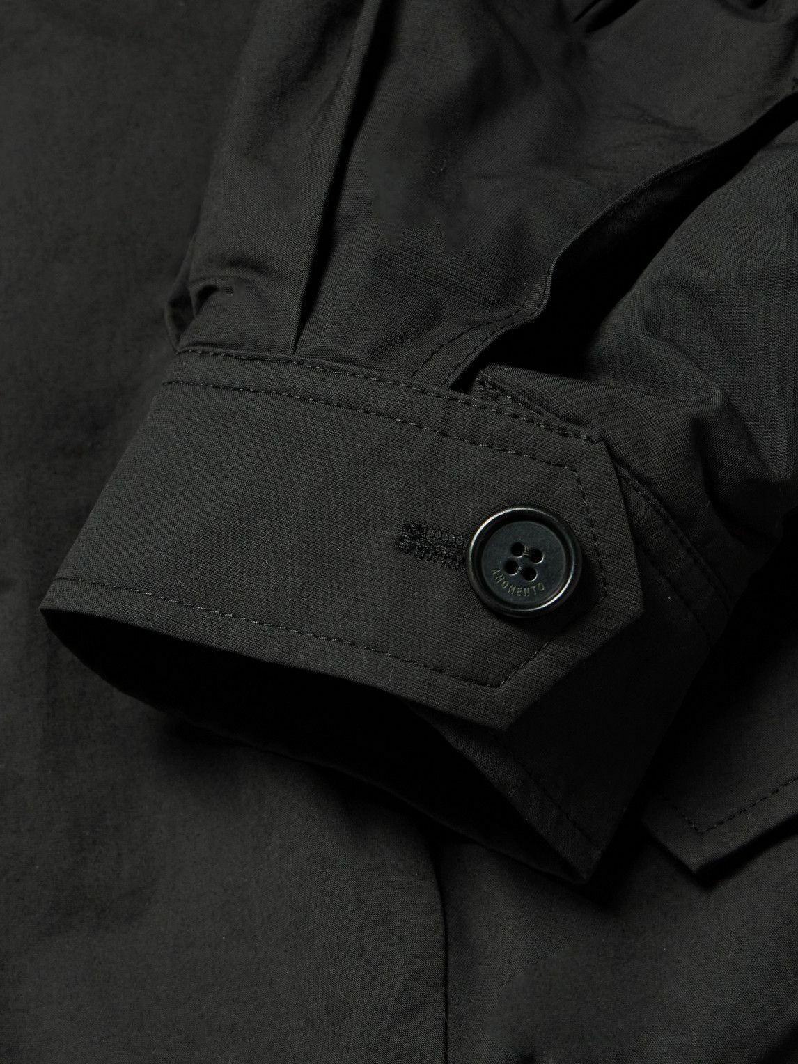 Amomento - Padded Cotton-Blend Shell Bomber Jacket - Black
