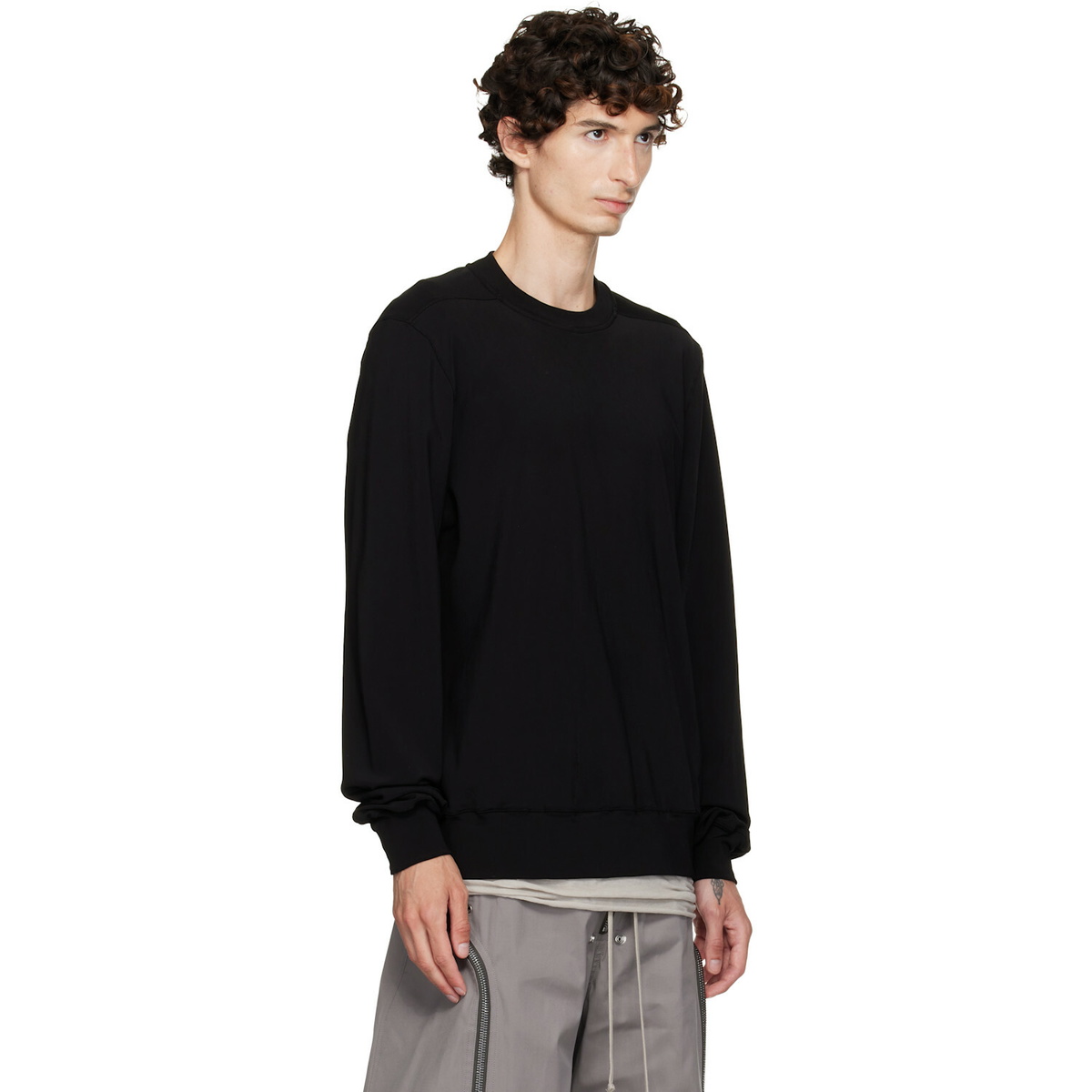 Rick Owens Black Tower Crewneck Sweatshirt