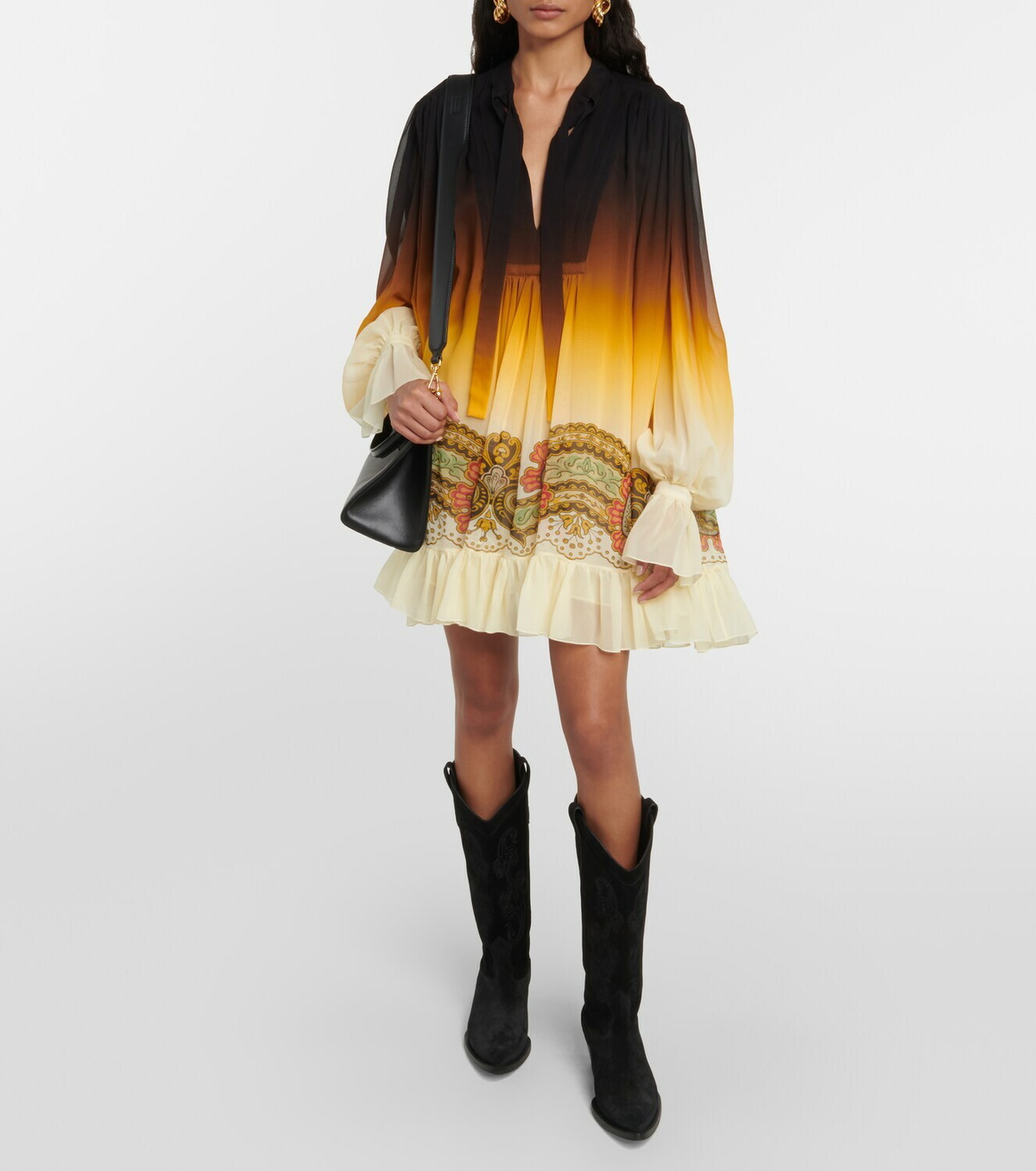 knee length dresses for ladies Vintage 2000s Etro Multicolor Micro Mini T-Shirt Dress – STARKE NAKED  VINTAGE main image 1