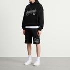 ANNIE HOOD Men's College Sweat Shorts in Black/Black