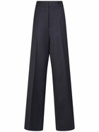 MAISON MARGIELA Pinstripe Wool Wide Leg Pants