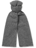 Kingsman - Fringed Checked Cashmere Scarf
