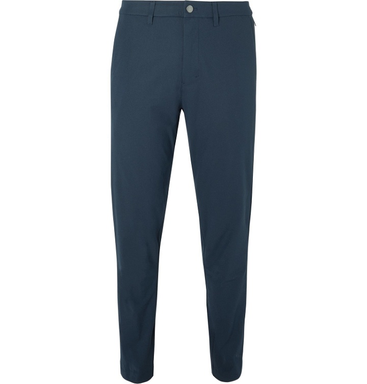 Photo: Lululemon - Navy Commission Slim-Fit Tapered Warpstreme Trousers - Blue