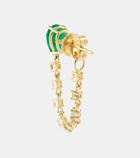 Anita Ko 18kt gold single earring with emerald and diamonds