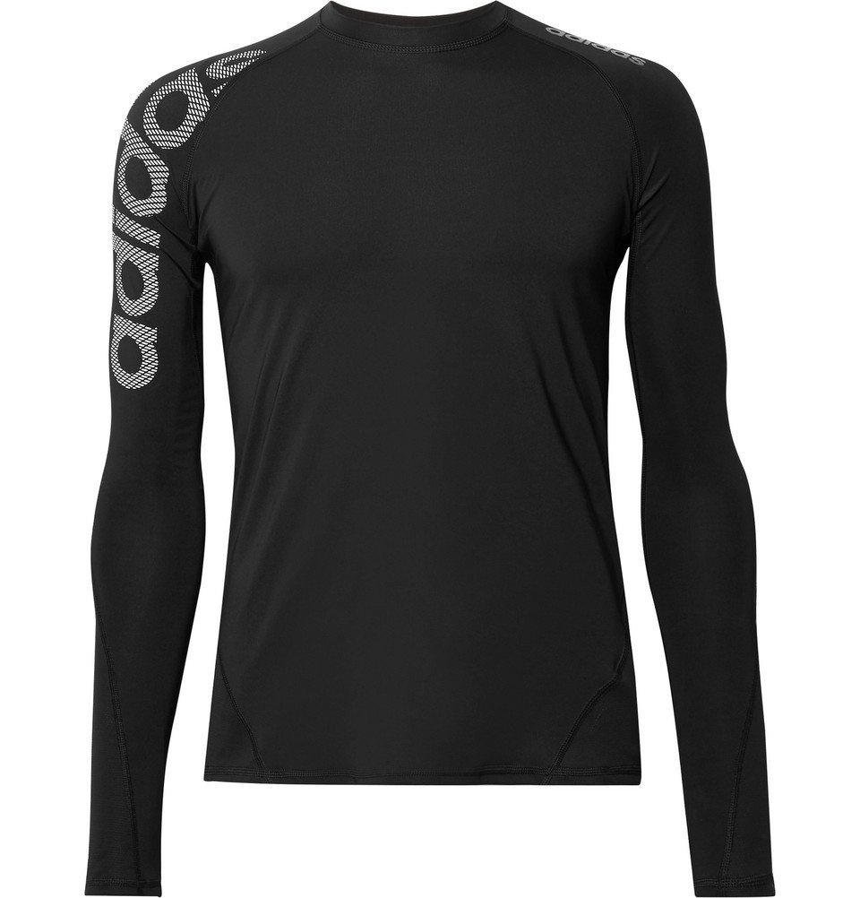 Adidas Sport - Alphaskin Badge of Sport Climacool and Mesh Compression  T-Shirt - Black adidas