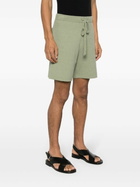 Nanushka Green Drawstring-Waist Knitted Shorts