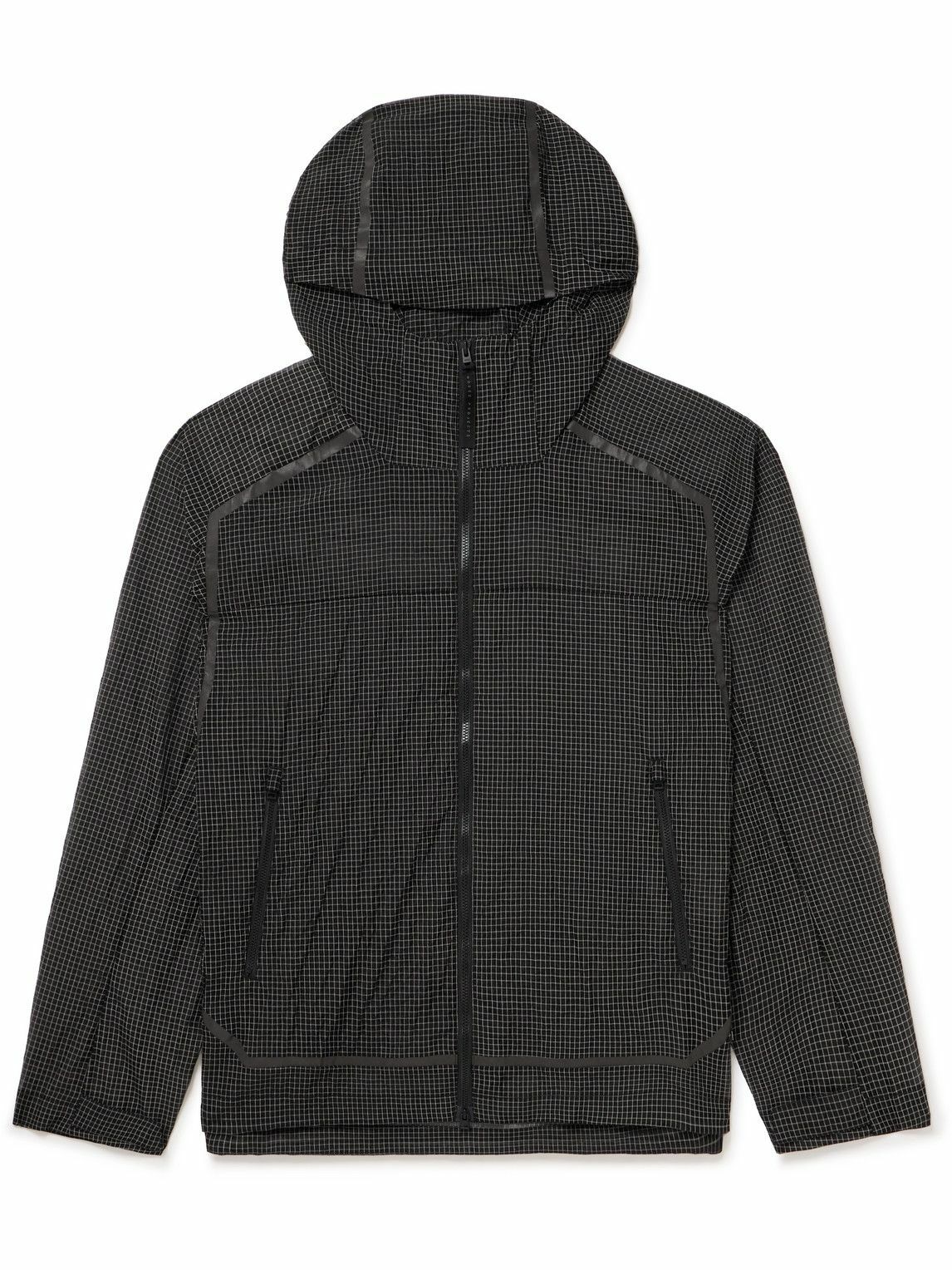 Norse Projects Arktisk - Checked Ripstop Hooded Jacket - Black
