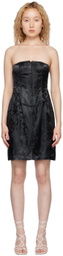 KIM SHUI Black Corset Mini Dress