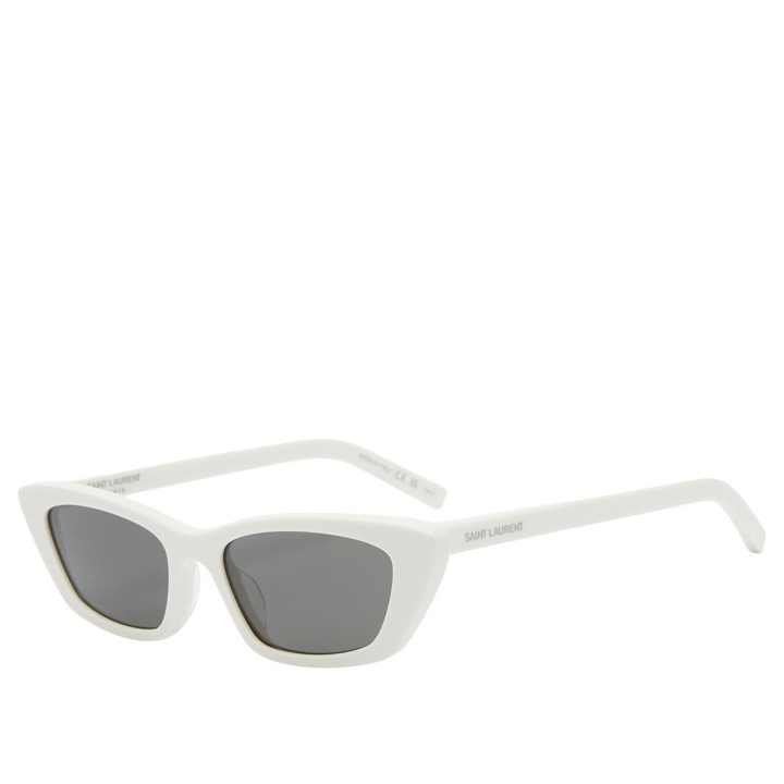 Photo: Saint Laurent Sunglasses Women's Saint Laurent SL 277 Sunglasses in White/Grey 