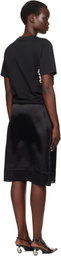 3.1 Phillip Lim Black Draped T-Shirt Slip Combo Midi Dress
