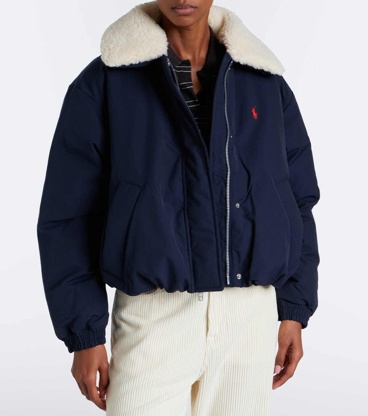 Polo Ralph Lauren Teddy-trimmed technical down jacket