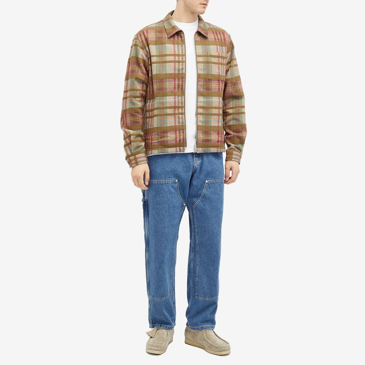 Stan Ray Men's Double Knee Pants in Heavy Stonewash Denim