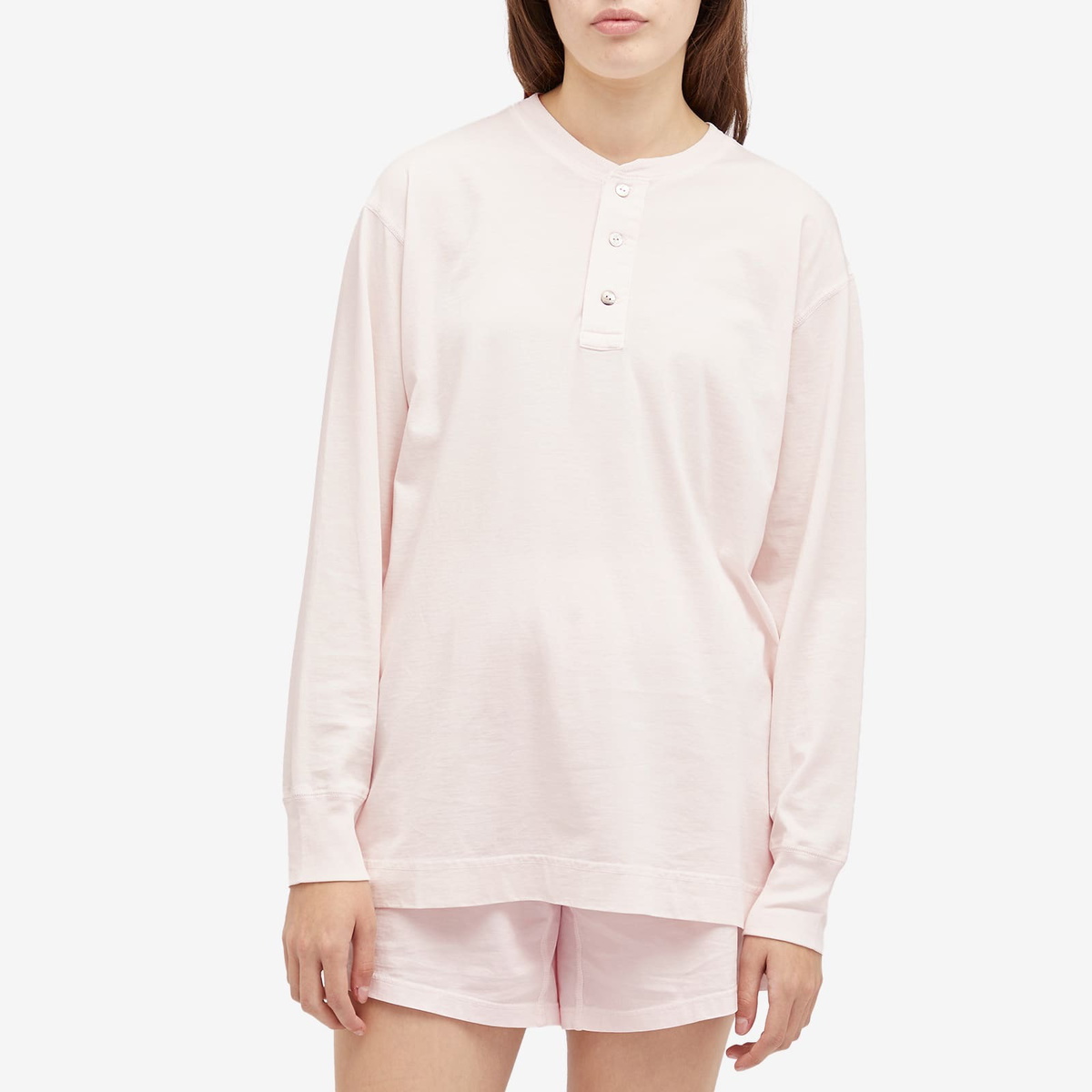 DONNI. Women's Henley Jersey Top in Ballerina