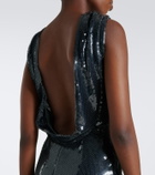 Retrofête Liela open-back sequined gown