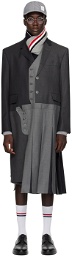 Thom Browne Gray Paneled Coat