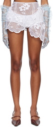 Yuhan Wang White Curtain Shorts