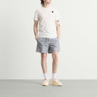 Moncler Men's Stripe Swimshorts in White Blue