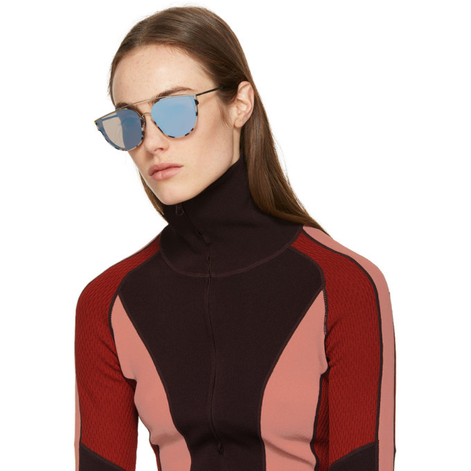 Gentle Monster Silver and Tortoiseshell Loe Sunglasses  display picture 1